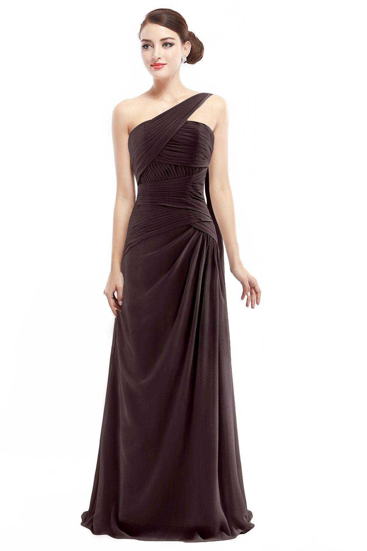 Sheath Floor Length Chiffon Bridesmaid Dress COZF14021 - COCOMELODY
